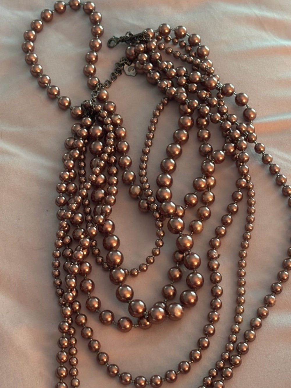 RJ Graziano Signed Metallic Multistrand Beads